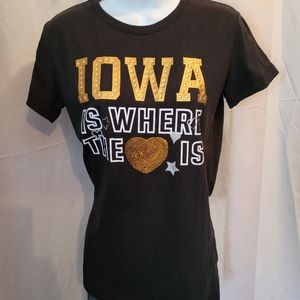 IOWA Is Where The Love Is Bling Tee Shirt